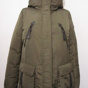 Puffer Down Parka Jacket Hooded Water Repellent Pockets